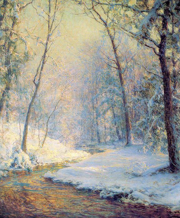 Palmer, Walter Launt The Early Snow Norge oil painting art